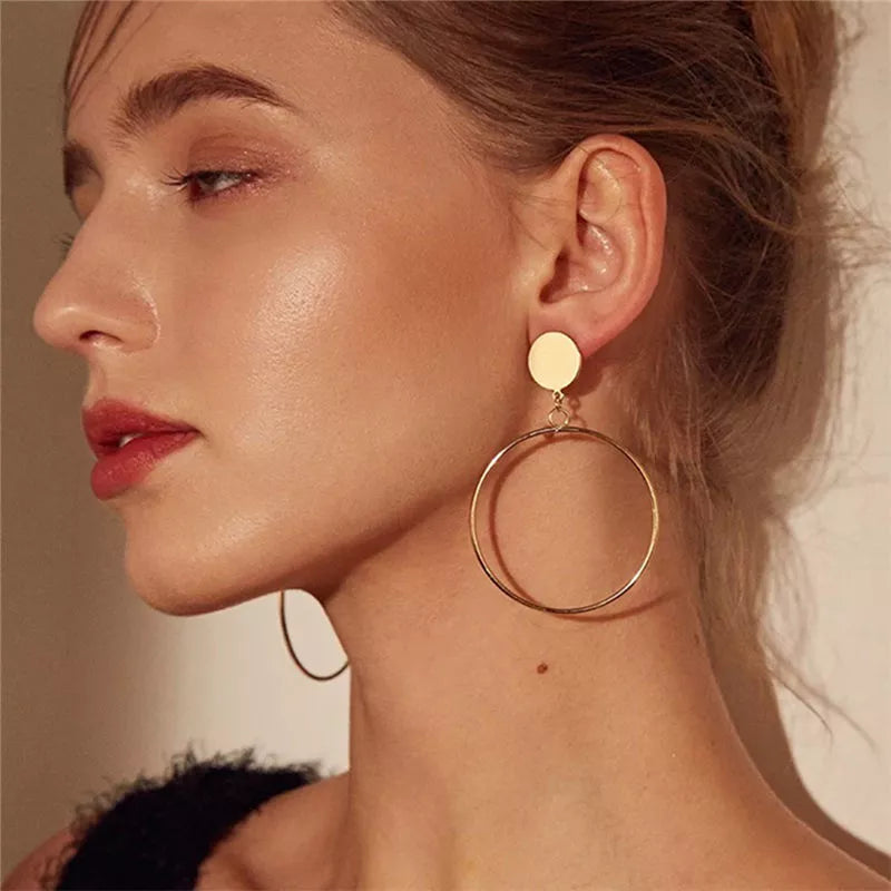 Flavia Big Round Clip Earrings