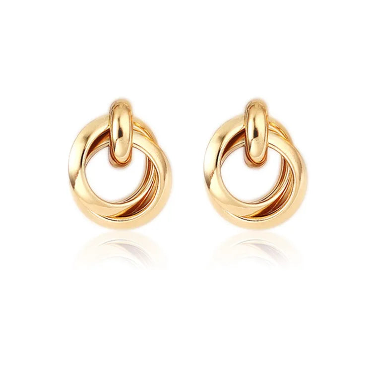 Octavia Twisted Knot Stud Earrings