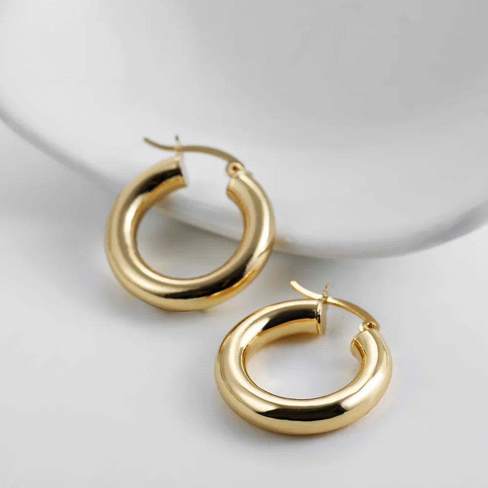 Thalassa Round Chunky Hoop Earrings